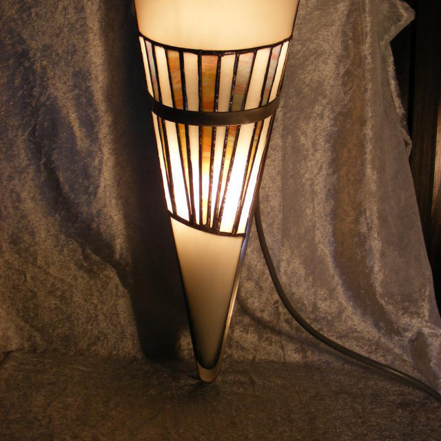restaurierte Wandlampe, gelötet, Einzelstück